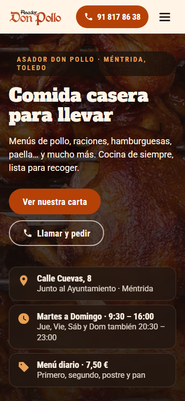 La nueva web en el móvil