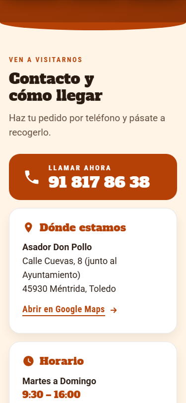 Nueva web: Pedir y encontrar el local podría ser más fácil